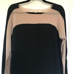 RACHEL by Rachel Roy Sheer Color Block Top